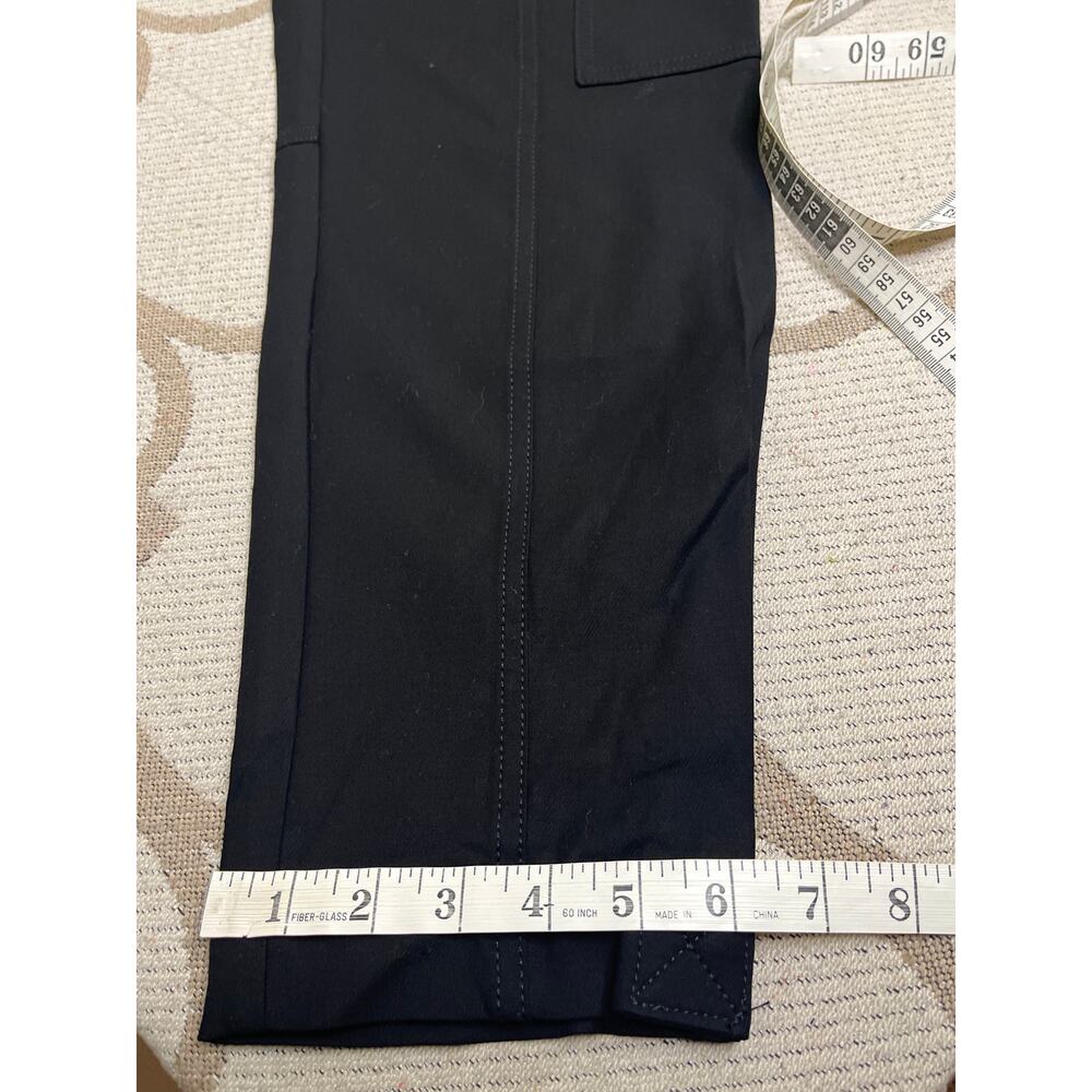 Banana Republic slim refined stretch cargo belted black pants, size 4 - Picture 8 of 14